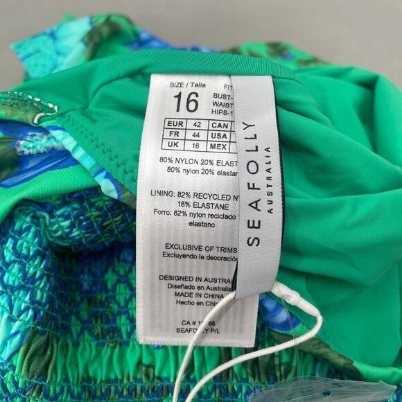 B25 Sea Folly One Piece Swimsuit Womens 12 Taylor Swift 1989 Inspo Floral - Picture 5 of 7